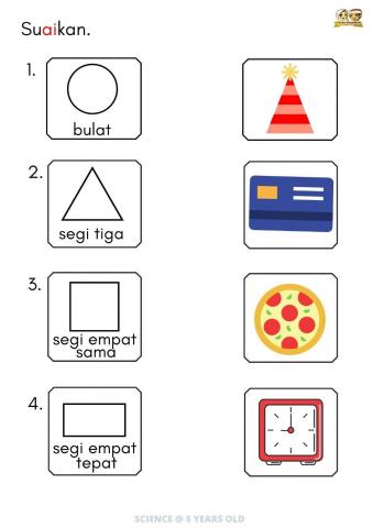 SAINS : Mengenal Bentuk 1 (5 THN)