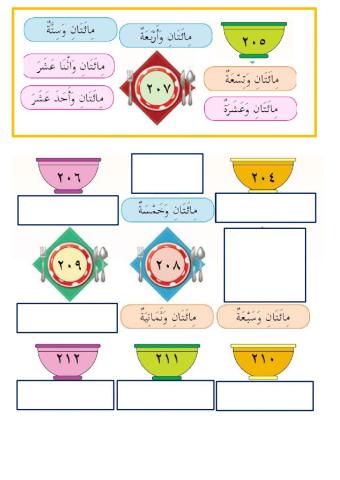 Bahasa arab tahun 3 - nombor 204-212