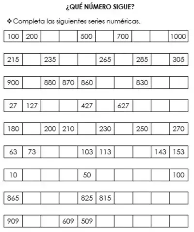 ¿Qué numero sigue?
