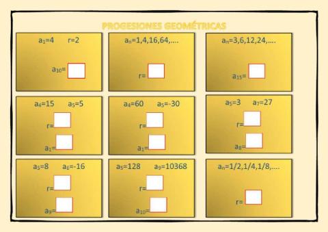 Progresiones geométricas