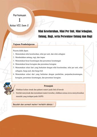 Untung, Rugi, dan Persentasenya