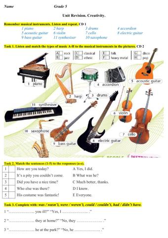 Unit Revision (Grade 5 Unit 5)