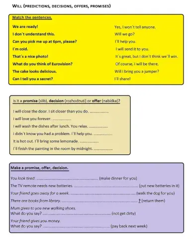 Promise, decision, offer