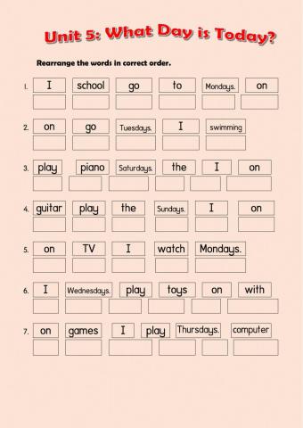Unit 5 : Free Time Activities