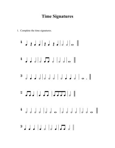 Time Signatures