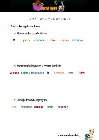 Análisis morfológico V