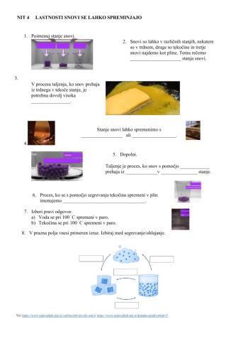 Lastnosti snovi lahko spremenimo