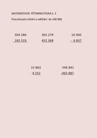 Matematická pětiminutovka č. 2