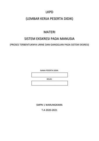 LKPD Sistem Ekresi Manusia
