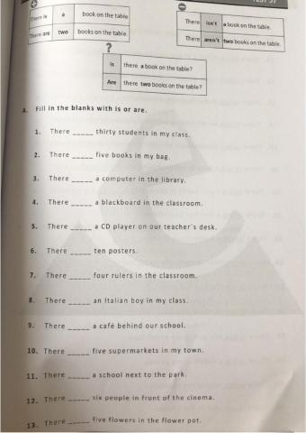 There is - There are