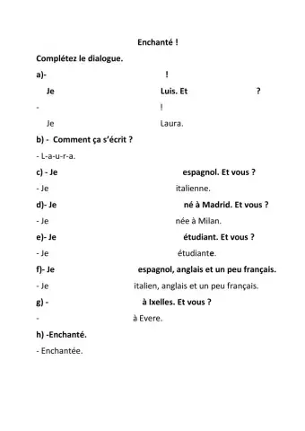 Dialogue présentation