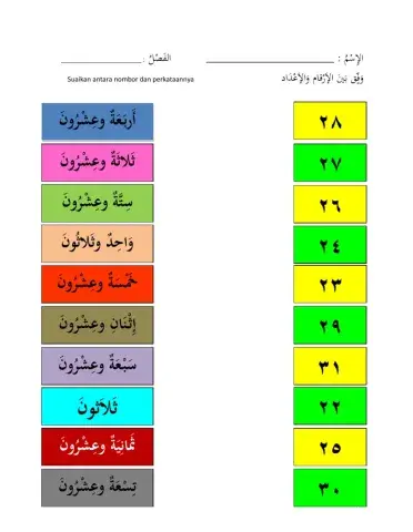 NOMBOR DAN BILANGAN 22 - 31 TAHUN 4