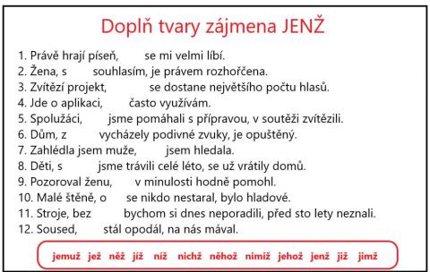 Zájmeno JENŽ