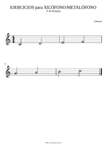 Nombre de las notas. escala de do