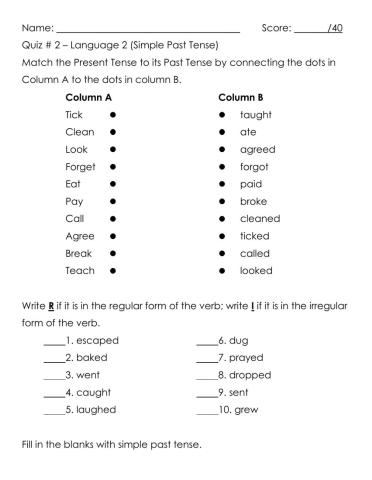 Simple Past Tense