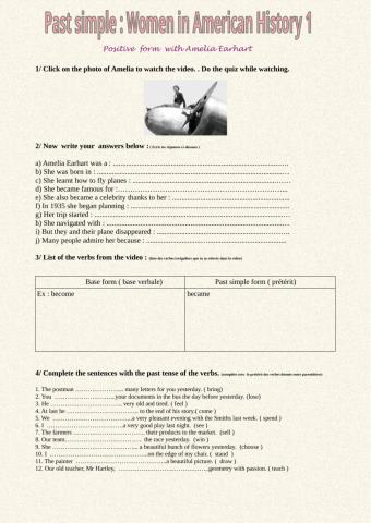 Past simple: women in history 1