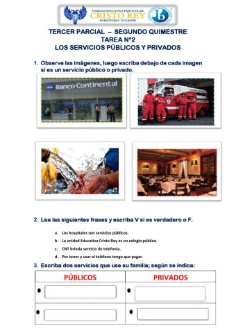 Los servicios públicos y privados
