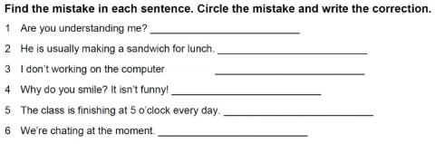 Present simple-present continuous