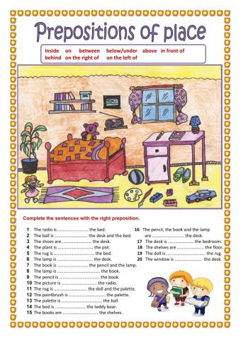 Prepositions of place