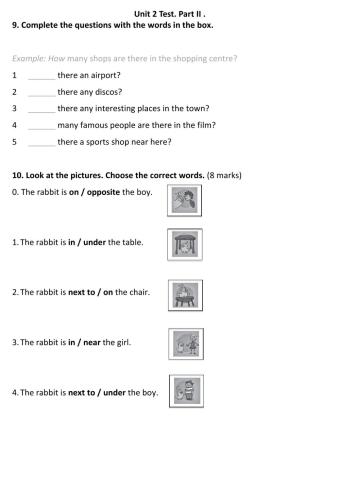 Unit 2 Test. Part II .EPS