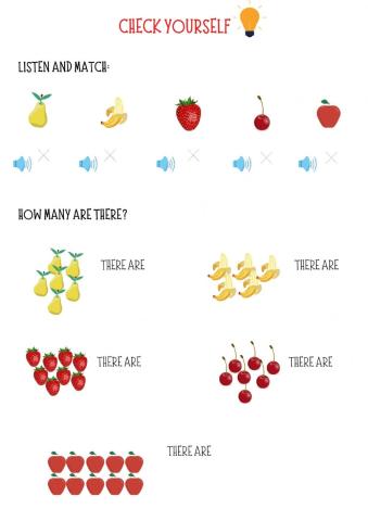 Fruit and numbers