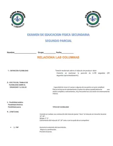 Examen de educacion fisica