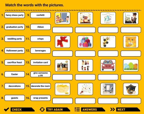 Grade 7 Unit 6 elebration Listening and Drag and Drop(Dinleme ve Sürkle Bırak) (Hız Yayınları) (