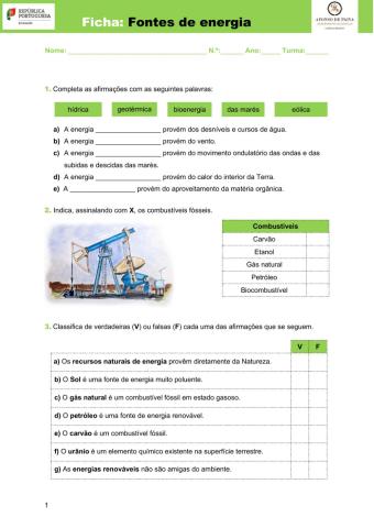 EDT: Fontes de energia