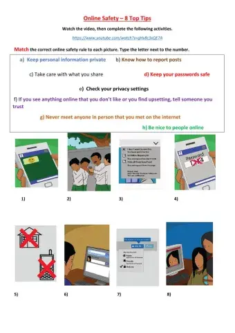 Online Safety - 8 Top Tips