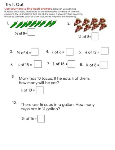 Finding Fractional Parts of Set page 2