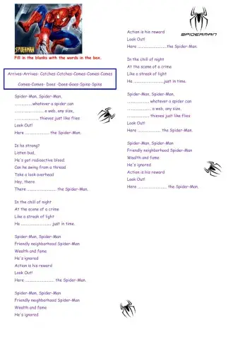 Original Spiderman Song