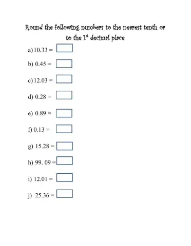 Rounding to the nearest tenth