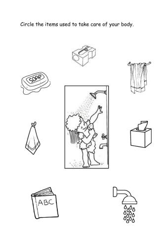 What items do you need to take a bathe?