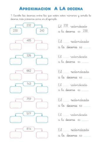 Aproximar a la decena numeros de 3 cifras