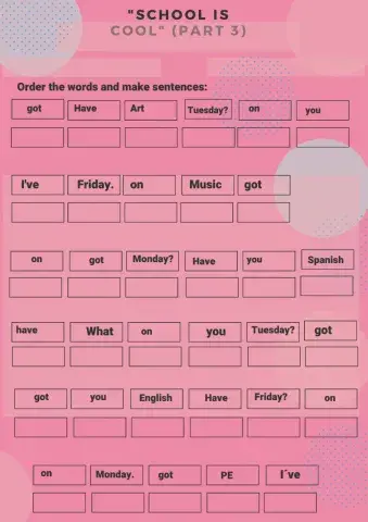 Have got (School Subjects)