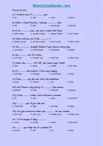 Test-mixed conditionals