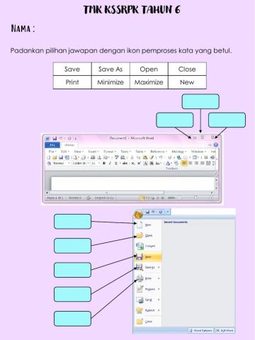 Ikon Perisian Pemproses Kata (MS Word)