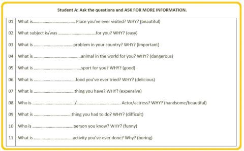 Questions (superlative A)