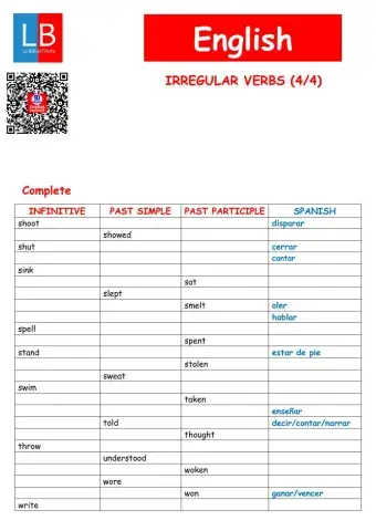 Irregular Verbs 4