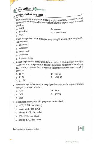 Latihan Soal Busbar-ITL XII