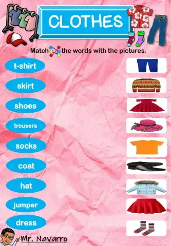 Clothes (Match the words with the pictures)