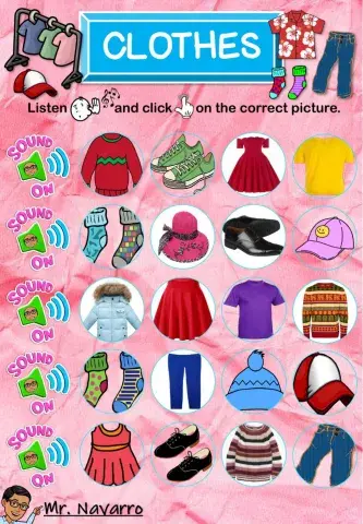 Clothes (Listen and click)