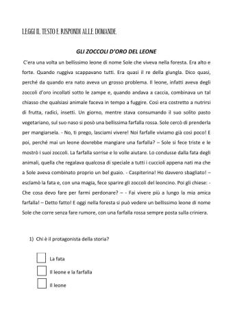 Lettura e comprensione