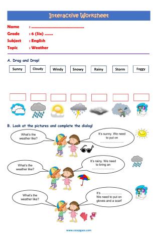 LKS Interaktif Bahasa Inggris tentang Weather