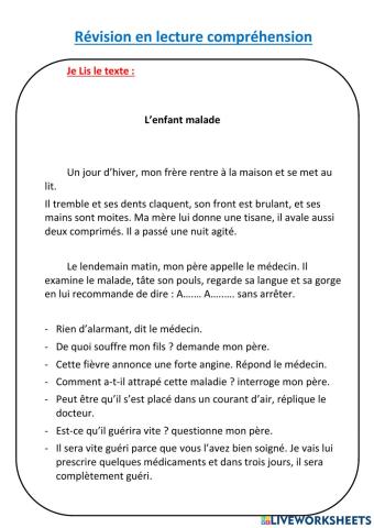 Lecture Compréhension