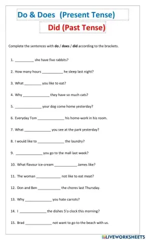 Grammar - The verb to do