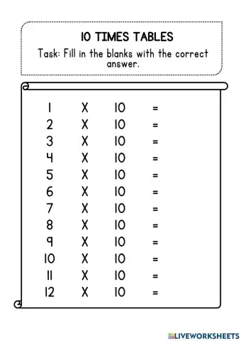 10 Times Tables