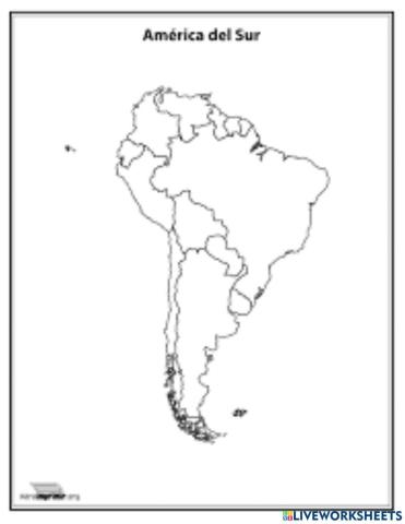 Mapa político américa del sur