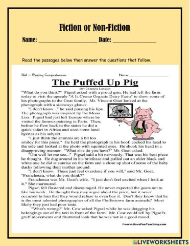 Fiction and Non-fiction