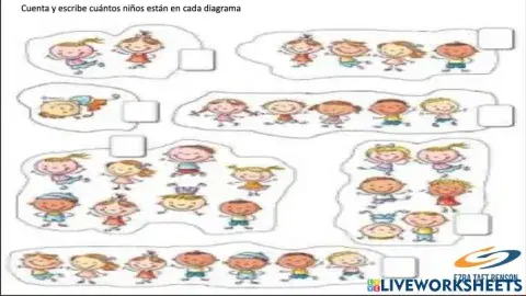 Cuenta y escribe el numeral